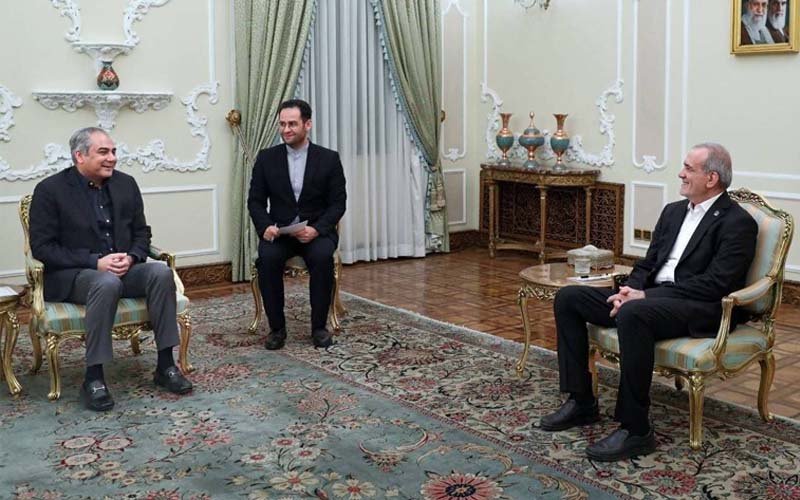 TEHRAN: Iranian President Masoud Pezeshkian has called for stronger and more consistent engagement between Pakistan and Iran, as Pakistan’s Interior Minister Mohsin Naqvi reaffirmed Islamabad’s commitment to expanding bilateral cooperation across several sectors. Naqvi met Pezeshkian in Tehran on Monday during his official visit to Iran. The meeting focused on bilateral relations, regional developments and ways to further strengthen cooperation between the two neighboring countries. Iranian state media reported that Pezeshkian emphasized the importance of maintaining regular contacts between Islamabad and Tehran. Pezeshkian Calls for Greater Bilateral Engagement During the meeting, President Pezeshkian said Pakistan and Iran could further strengthen cooperation by making greater use of their domestic and regional capabilities. He stressed that continued engagement between the two countries could help expand cooperation across different fields and enable both sides to make better use of their available resources and regional potential. Pezeshkian also linked stronger interaction among Muslim countries to wider regional developments, saying that pressure from the United States had contributed to increased convergence and interaction among Muslim states. Pakistan Pledges Wider Cooperation Speaking during the meeting, Interior Minister Mohsin Naqvi said Pakistan was determined to further expand cooperation with Iran. According to Iranian state broadcaster Press TV, Naqvi identified trade, the economy, tourism and politics among the areas where Islamabad seeks closer cooperation with Tehran. He also said Pakistan intends to expand collaboration with Iran in culture and science. The remarks underline Pakistan's stated interest in developing relations with Iran beyond political engagement and into broader economic, cultural and scientific cooperation. Regional Situation Also Comes Under Discussion The meeting took place against the backdrop of continuing regional tensions and renewed diplomatic activity involving Iran and other regional and international actors. Pakistan has maintained diplomatic engagement with Tehran while also emphasizing regional peace and stability. Earlier during his Tehran visit, Naqvi met Iranian Interior Minister Eskandar Momeni, with discussions covering bilateral relations, regional developments and progress in cooperation between the two countries' interior ministries. Focus on Trade, Economy and People-to-People Links The latest discussions highlight several areas with potential for closer Pakistan-Iran engagement, particularly trade, tourism, culture and economic cooperation. Both sides have repeatedly emphasized the importance of strengthening their longstanding relationship and utilizing their geographic proximity and regional capabilities. Pakistan and Iran share a border and have maintained diplomatic relations while pursuing cooperation on security, trade and regional issues. Pakistan's presidency also described recent high-level discussions with Pezeshkian as covering regional peace, connectivity and economic cooperation. The Tehran meeting therefore adds to a series of recent high-level contacts aimed at maintaining dialogue and expanding cooperation between the two neighboring countries.