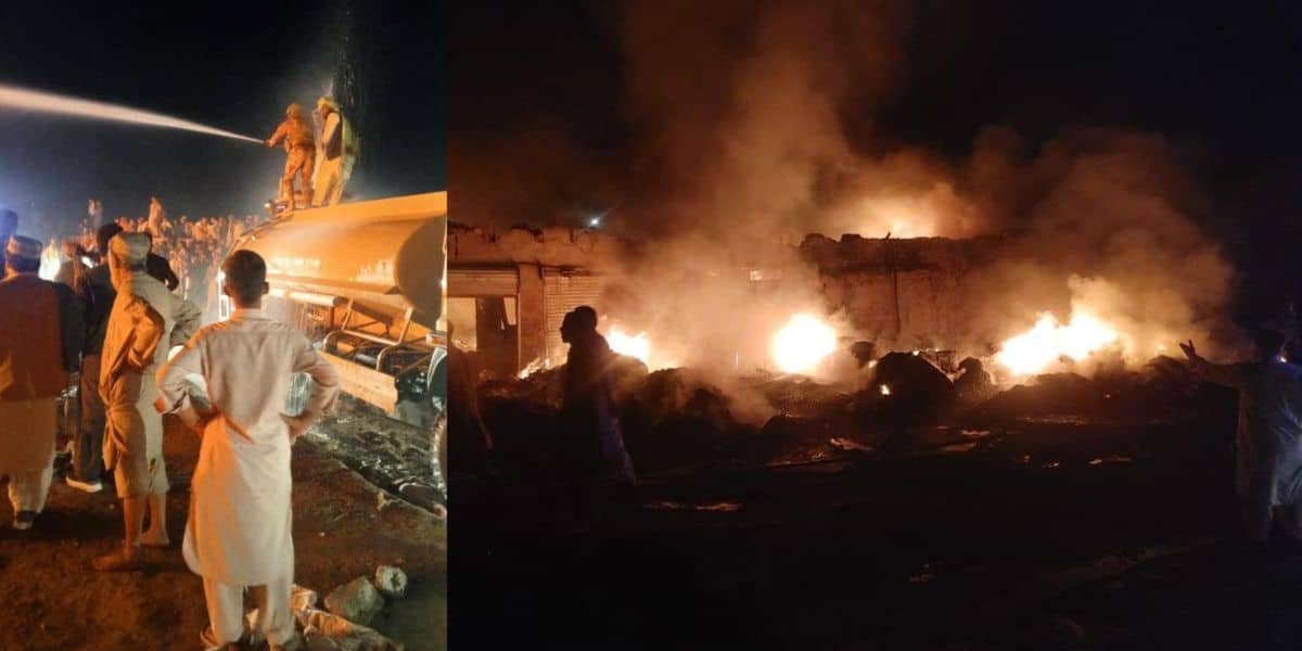Fire Breaks Out at Wood Storage Shed in Chaman’s Bogra Chowk