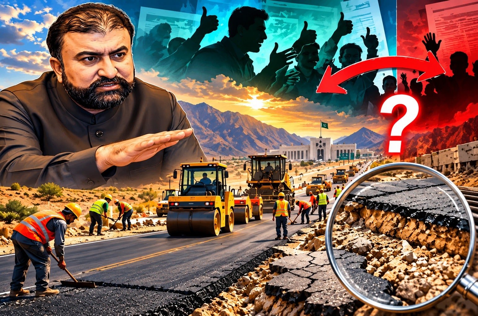Turbat-Mand Road: CM Bugti Blames FWO, But Records Tell Another Story